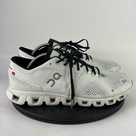 On Cloud X White/Black Athletic Running Shoes Men’s Size 11 - Picture 4 of 11